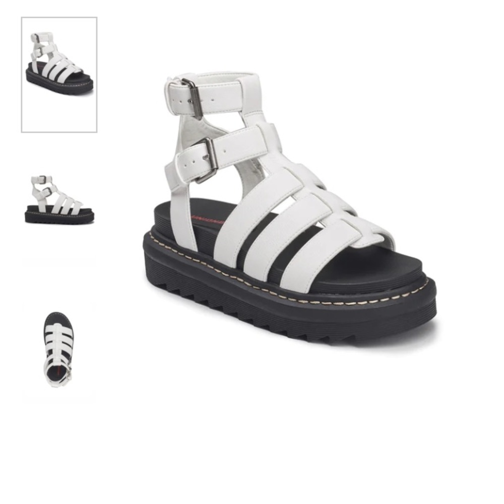 White Platform Gladiator Sandals - Women’s 8.5